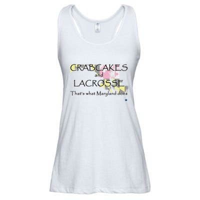 Crabcakes And Lacrosse ThatS What Maryland Does Ladies Essential Flowy Tank