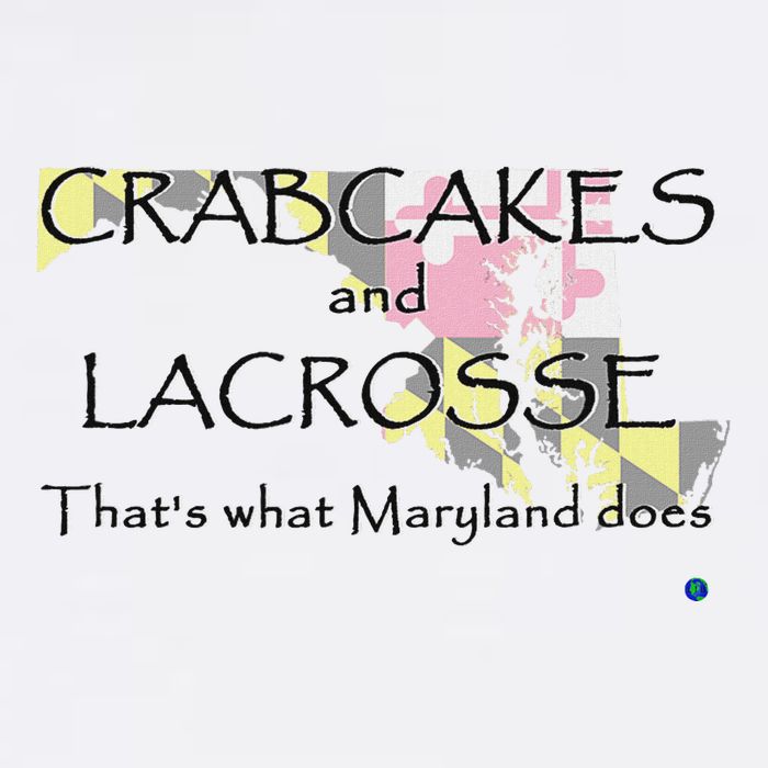 Crabcakes And Lacrosse ThatS What Maryland Does Flat Bill Trucker Hat