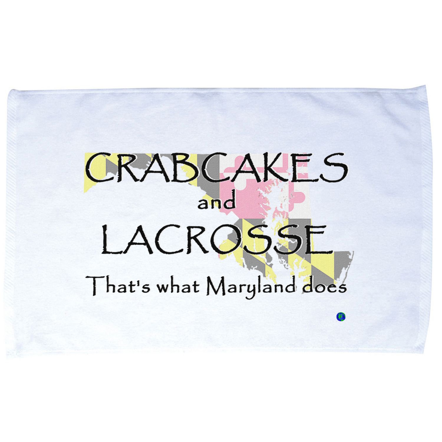 Crabcakes And Lacrosse ThatS What Maryland Does Microfiber Hand Towel