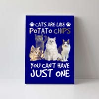 Cats Are Like Potato Chips You Can Not Have Just One Funny Cool Gift Canvas