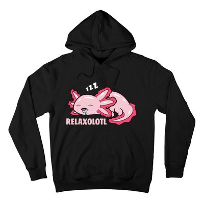 Cute Axolotl Lover Mexican Salamander Relaxolotl Pullover Hoodie Hoodie