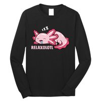 Cute Axolotl Lover Mexican Salamander Relaxolotl Pullover Hoodie Long Sleeve Shirt