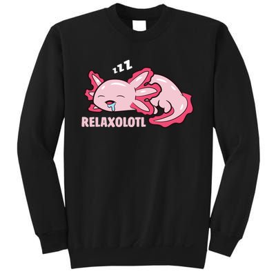 Cute Axolotl Lover Mexican Salamander Relaxolotl Pullover Hoodie Sweatshirt