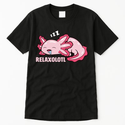 Cute Axolotl Lover Mexican Salamander Relaxolotl Pullover Hoodie Tall T-Shirt