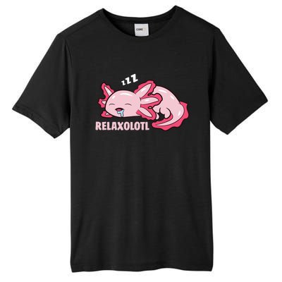 Cute Axolotl Lover Mexican Salamander Relaxolotl Pullover Hoodie Tall Fusion ChromaSoft Performance T-Shirt