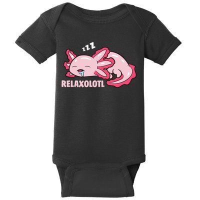 Cute Axolotl Lover Mexican Salamander Relaxolotl Pullover Hoodie Baby Bodysuit