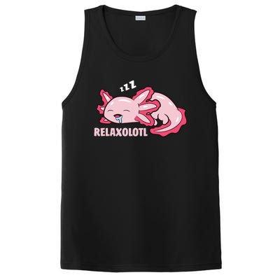 Cute Axolotl Lover Mexican Salamander Relaxolotl Pullover Hoodie PosiCharge Competitor Tank