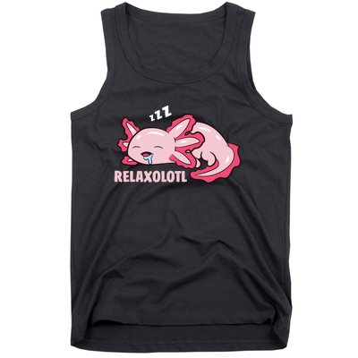 Cute Axolotl Lover Mexican Salamander Relaxolotl Pullover Hoodie Tank Top