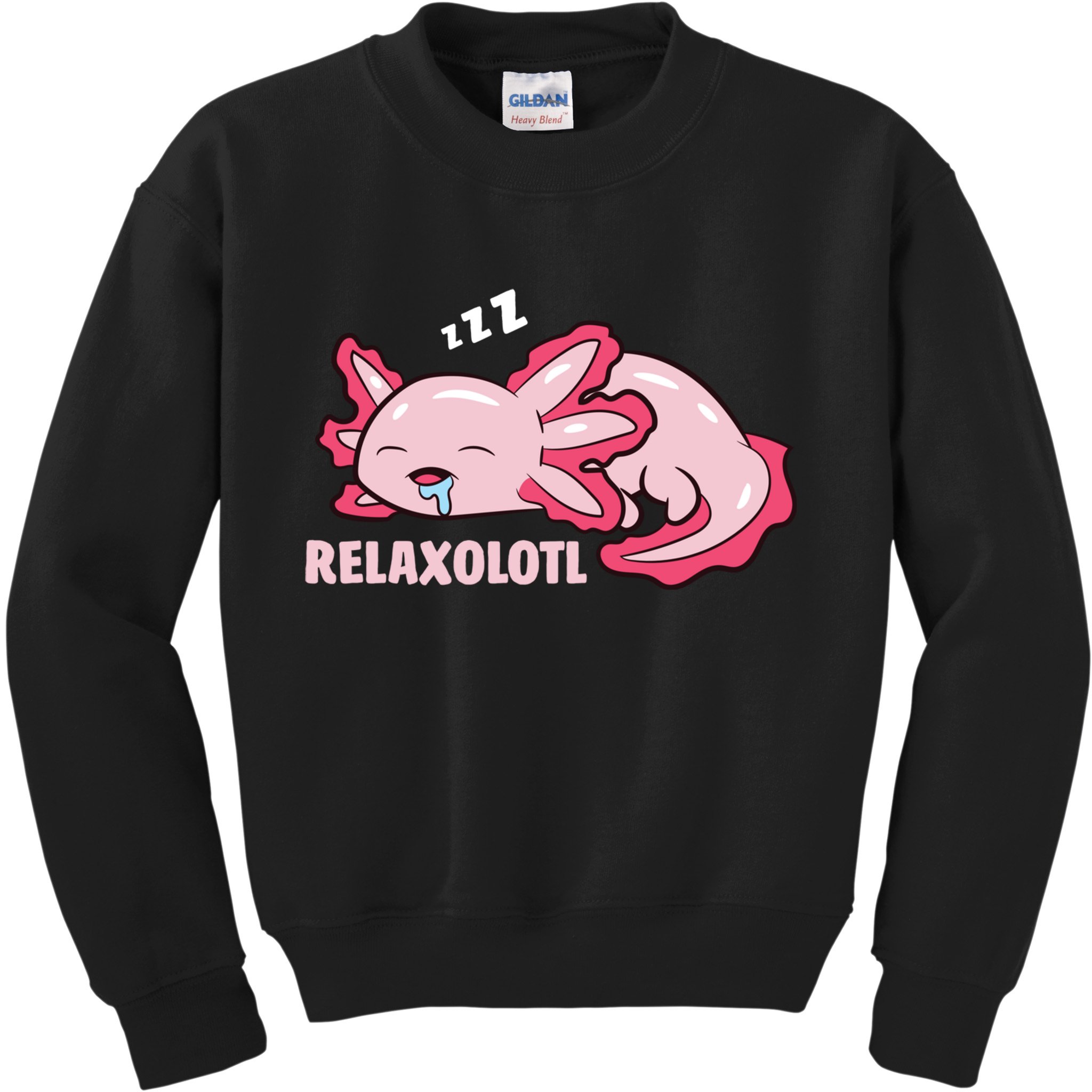 Cute Axolotl Lover Mexican Salamander Relaxolotl Pullover Hoodie Kids Sweatshirt