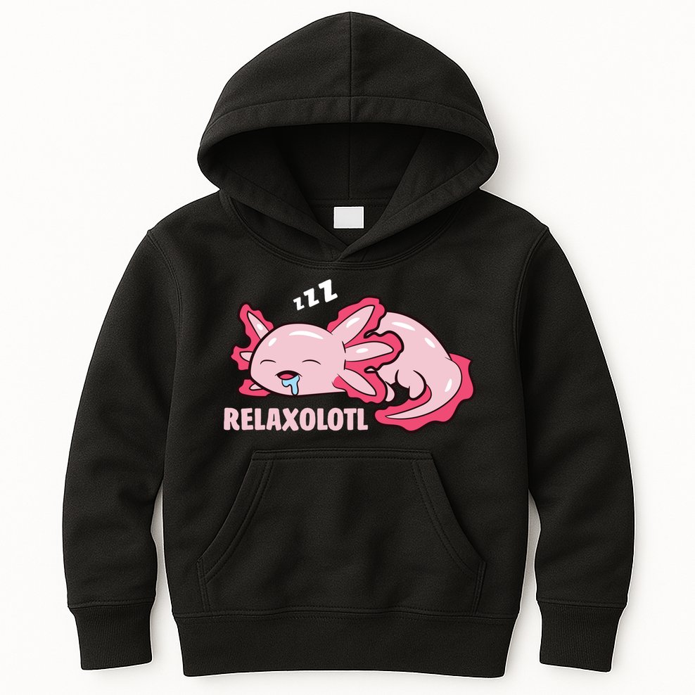 Cute Axolotl Lover Mexican Salamander Relaxolotl Pullover Hoodie Kids Hoodie