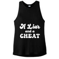 Cheater A Liar And A Cheat Cheater Ladies PosiCharge Tri-Blend Wicking Tank