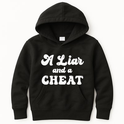 Cheater A Liar And A Cheat Cheater Kids Hoodie