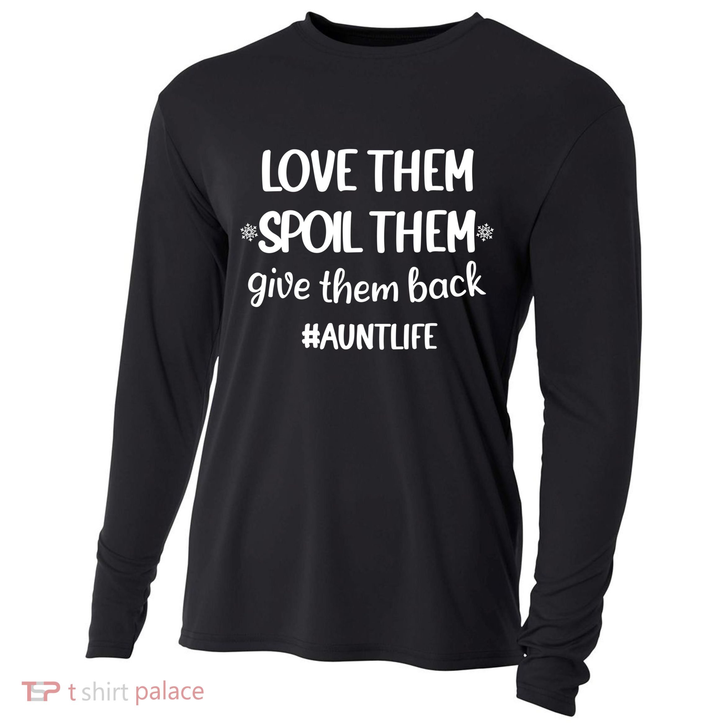 Christmas Auntie Love Them Spoil Them Give Them Back Great Gift Cooling Performance Long Sleeve Crew