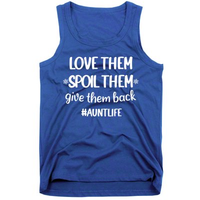 Christmas Auntie Love Them Spoil Them Give Them Back Great Gift Tank Top