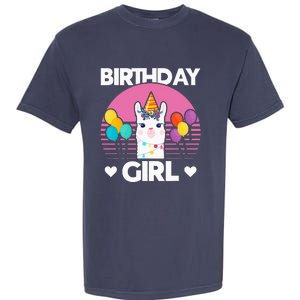 Cute Alpaca Llama Birthday Party Garment-Dyed Heavyweight T-Shirt