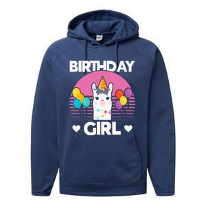 Cute Alpaca Llama Birthday Party Performance Fleece Hoodie