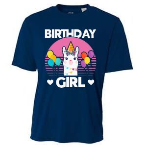 Cute Alpaca Llama Birthday Party Cooling Performance Crew T-Shirt