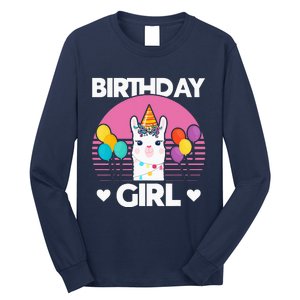 Cute Alpaca Llama Birthday Party Long Sleeve Shirt