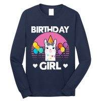 Cute Alpaca Llama Birthday Party Long Sleeve Shirt