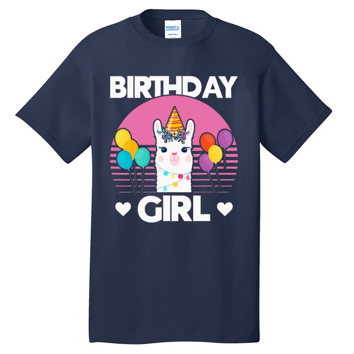 Cute Alpaca Llama Birthday Party Tall T-Shirt