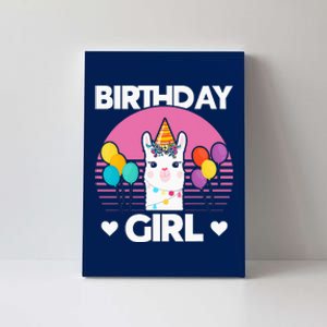 Cute Alpaca Llama Birthday Party Canvas