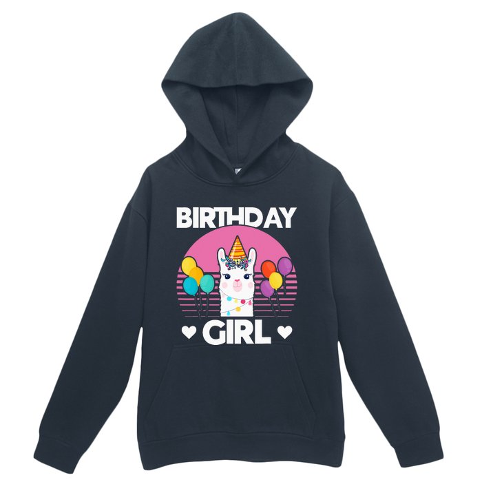 Cute Alpaca Llama Birthday Party Urban Pullover Hoodie