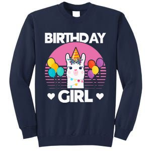 Cute Alpaca Llama Birthday Party Tall Sweatshirt