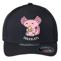 Cute Axolotl Lover Snaxolotl Eating Pizza Kawaii Anime Flexfit Unipanel Trucker Cap