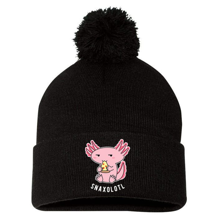 Cute Axolotl Lover Snaxolotl Eating Pizza Kawaii Anime Pom Pom 12in Knit Beanie