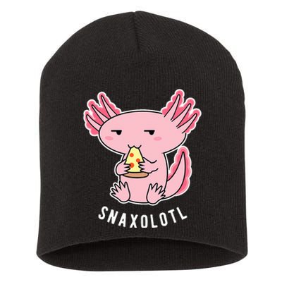 Cute Axolotl Lover Snaxolotl Eating Pizza Kawaii Anime Short Acrylic Beanie