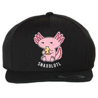 Cute Axolotl Lover Snaxolotl Eating Pizza Kawaii Anime Wool Snapback Cap