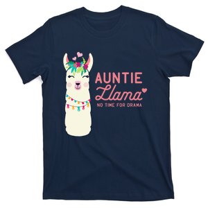 Cute Auntie Llama Funny Alpacas Llamas Lover Gift For Aunt T-Shirt