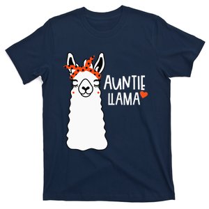 Cute Auntie Llama Funny Alpacas Llamas Lover Gift For Aunt T-Shirt