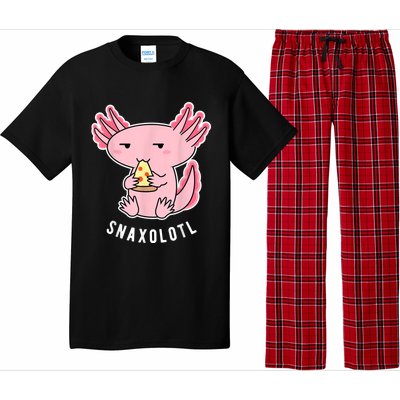 Cute Axolotl Lover Snaxolotl Eating Pizza Kawaii Anime Pajama Set