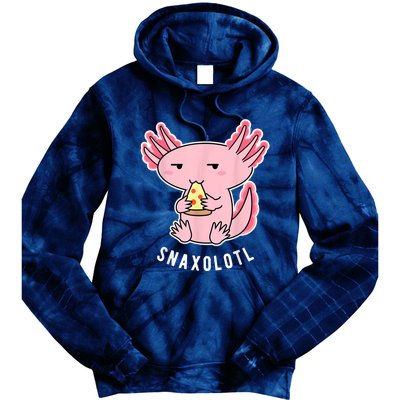 Cute Axolotl Lover Snaxolotl Eating Pizza Kawaii Anime Tie Dye Hoodie