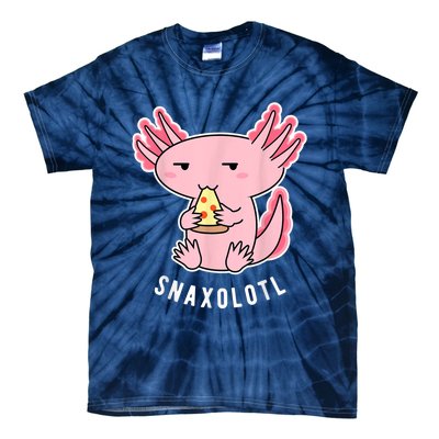 Cute Axolotl Lover Snaxolotl Eating Pizza Kawaii Anime Tie-Dye T-Shirt