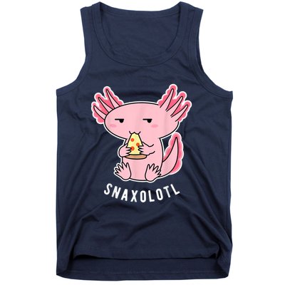 Cute Axolotl Lover Snaxolotl Eating Pizza Kawaii Anime Tank Top