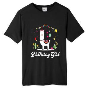 Cute Alpaca Llama Cactus Girl Birthday Party Animal Gift Tall Fusion ChromaSoft Performance T-Shirt