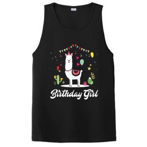 Cute Alpaca Llama Cactus Girl Birthday Party Animal Gift PosiCharge Competitor Tank