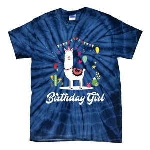 Cute Alpaca Llama Cactus Girl Birthday Party Animal Gift Tie-Dye T-Shirt