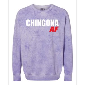 Chingona Af Latina Power Meaningful Gift Colorblast Crewneck Sweatshirt