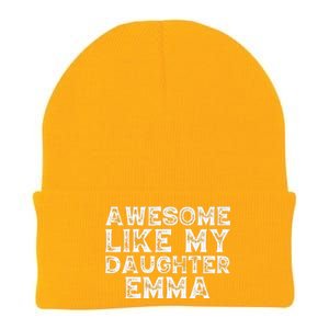 Cute Awesome Like My Daughter Emma Dad Mom Father Mother Day Knit Cap Winter Beanie