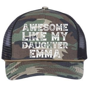 Cute Awesome Like My Daughter Emma Dad Mom Father Mother Day Retro Rope Trucker Hat Cap