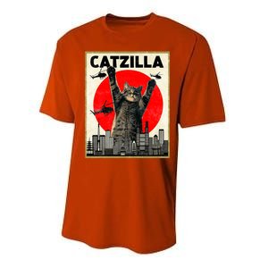 Catzilla Anime Lover Kawaii Animals Japanese Style Movies Performance Sprint T-Shirt