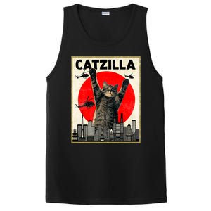 Catzilla Anime Lover Kawaii Animals Japanese Style Movies PosiCharge Competitor Tank