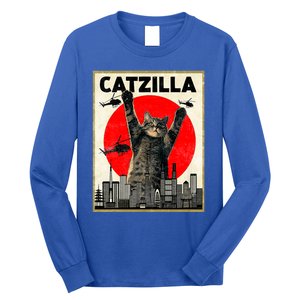 Catzilla Anime Lover Kawaii Animals Japanese Style Movies Long Sleeve Shirt