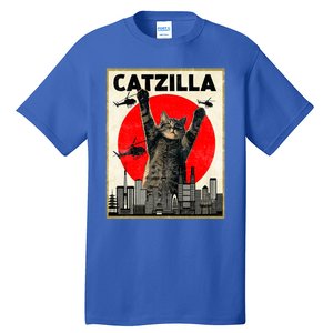 Catzilla Anime Lover Kawaii Animals Japanese Style Movies Tall T-Shirt