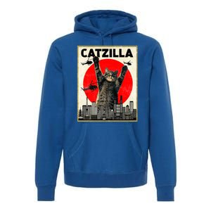 Catzilla Anime Lover Kawaii Animals Japanese Style Movies Premium Hoodie