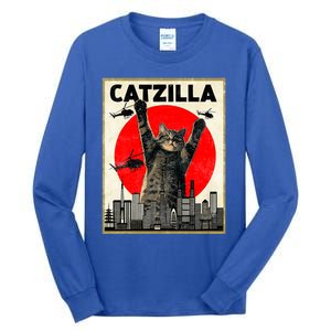 Catzilla Anime Lover Kawaii Animals Japanese Style Movies Tall Long Sleeve T-Shirt