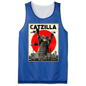 Catzilla Anime Lover Kawaii Animals Japanese Style Movies Mesh Reversible Basketball Jersey Tank